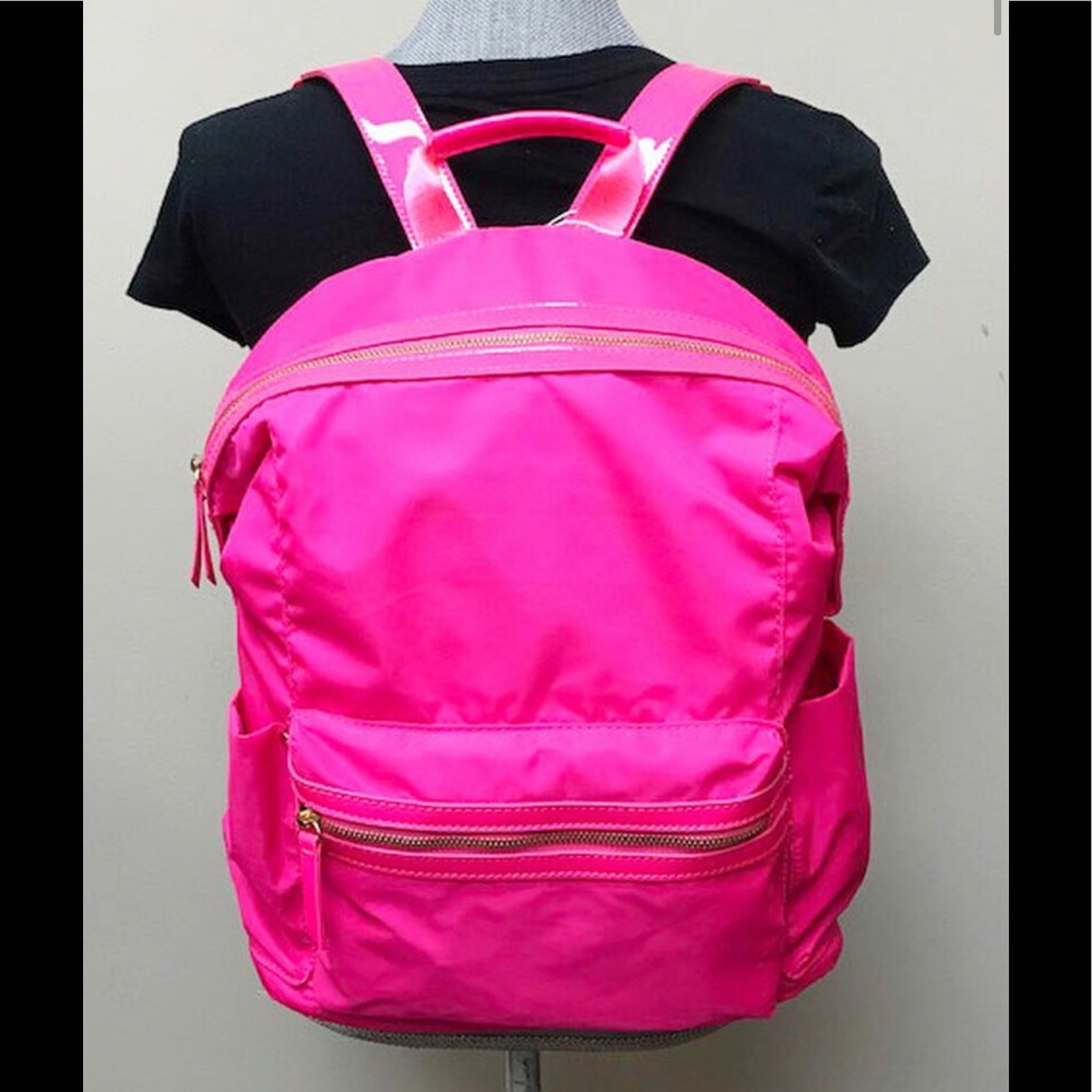 Neon Pink Bright Nylon Backpack,NWT
